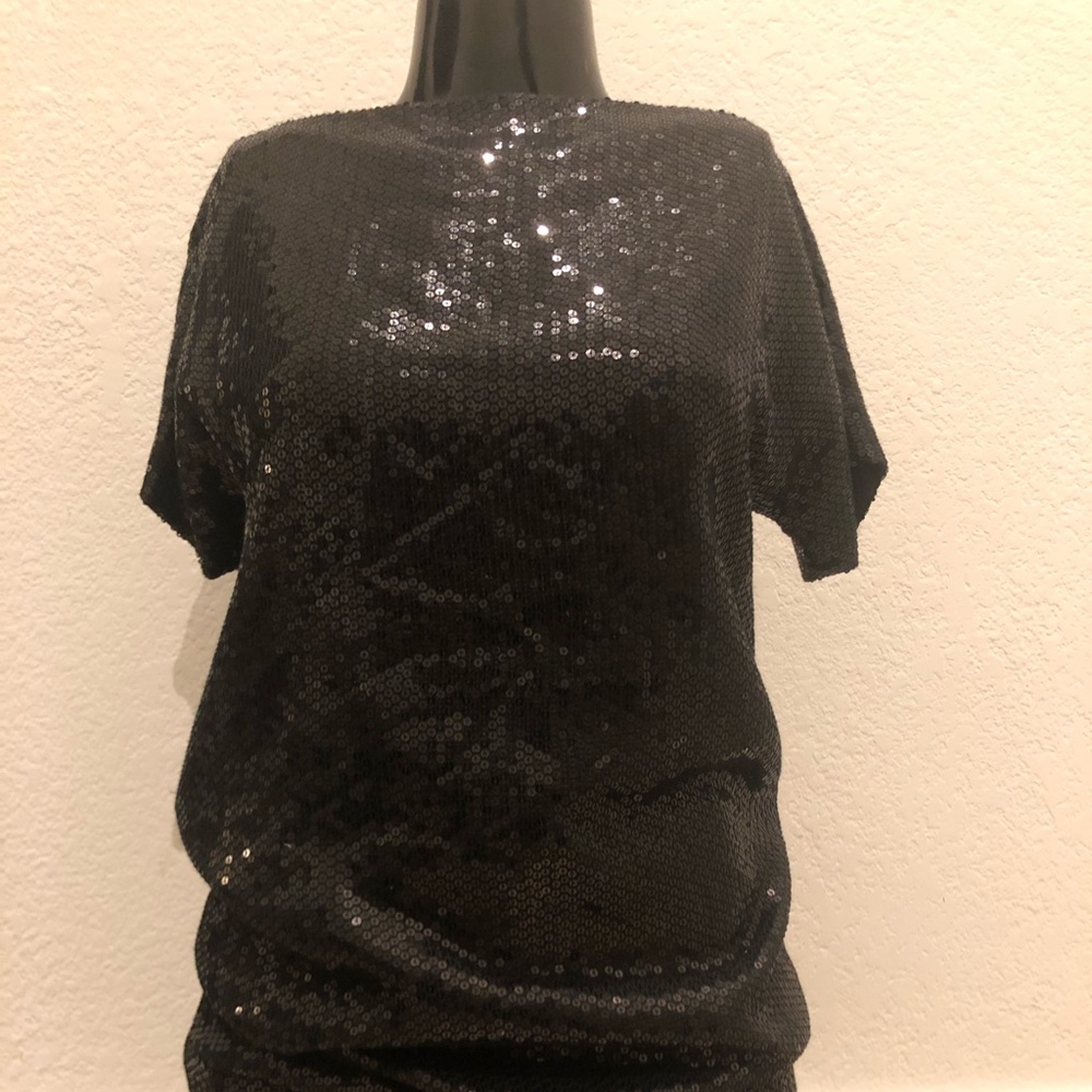 Robert Rodriguez Sequin Tunic Mini Dress